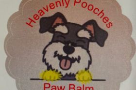 Moisturizing balm for dogs nose and paws. It can help with allergies, calm nerves, and soothe cracked paws. It comes in three flavors: unscented, rose, and lavender Ingredients: 100% Organic Shea Butter, Grapeseed oil, Olive oil, Bee's Wax